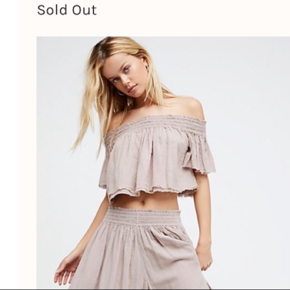 ❤️FREE PEOPLE❤️BNWT “STELLA” COTTON BOHO CROP TOP